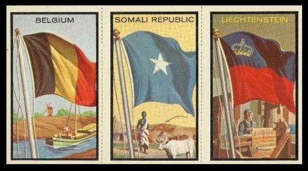 1963 Flag Midgee Cards Belgium Somali Liechtenstein